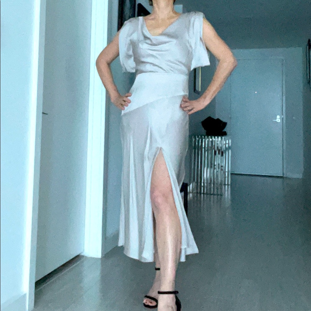 Intermix Silk Midi Dress
